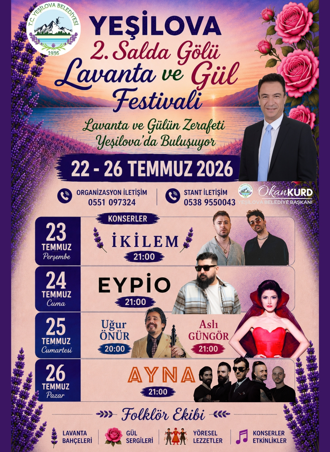 YEŞİLOVA, 2. SALDA GÖLÜ LAVANTA VE GÜL FESTİVALİ’NE HAZIRLANIYOR