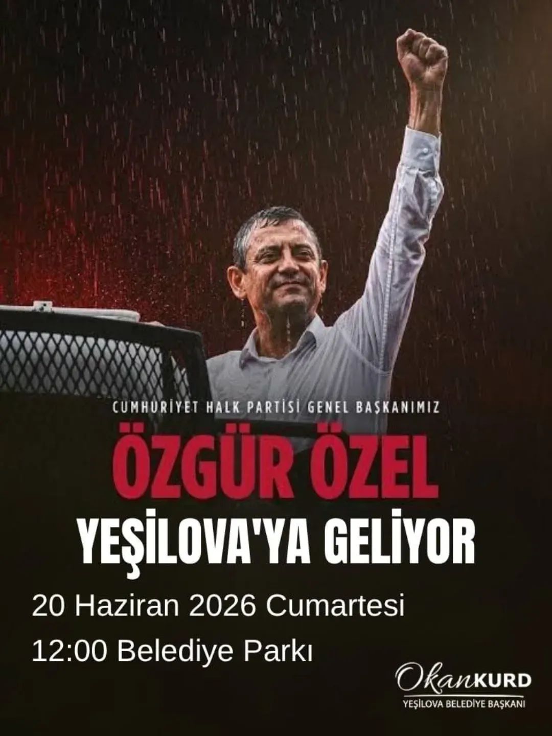 CHP Genel Başkanı Özgür Özel Yeşilova’ya Geliyor